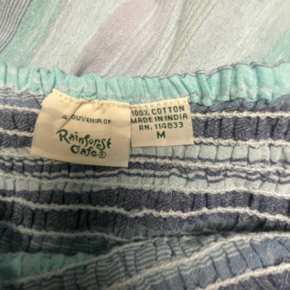 Rainforest Cafe Smocked Summer Dress Rainforest Cafe Souvenier Size Medium NWT - Picture 4 of 4